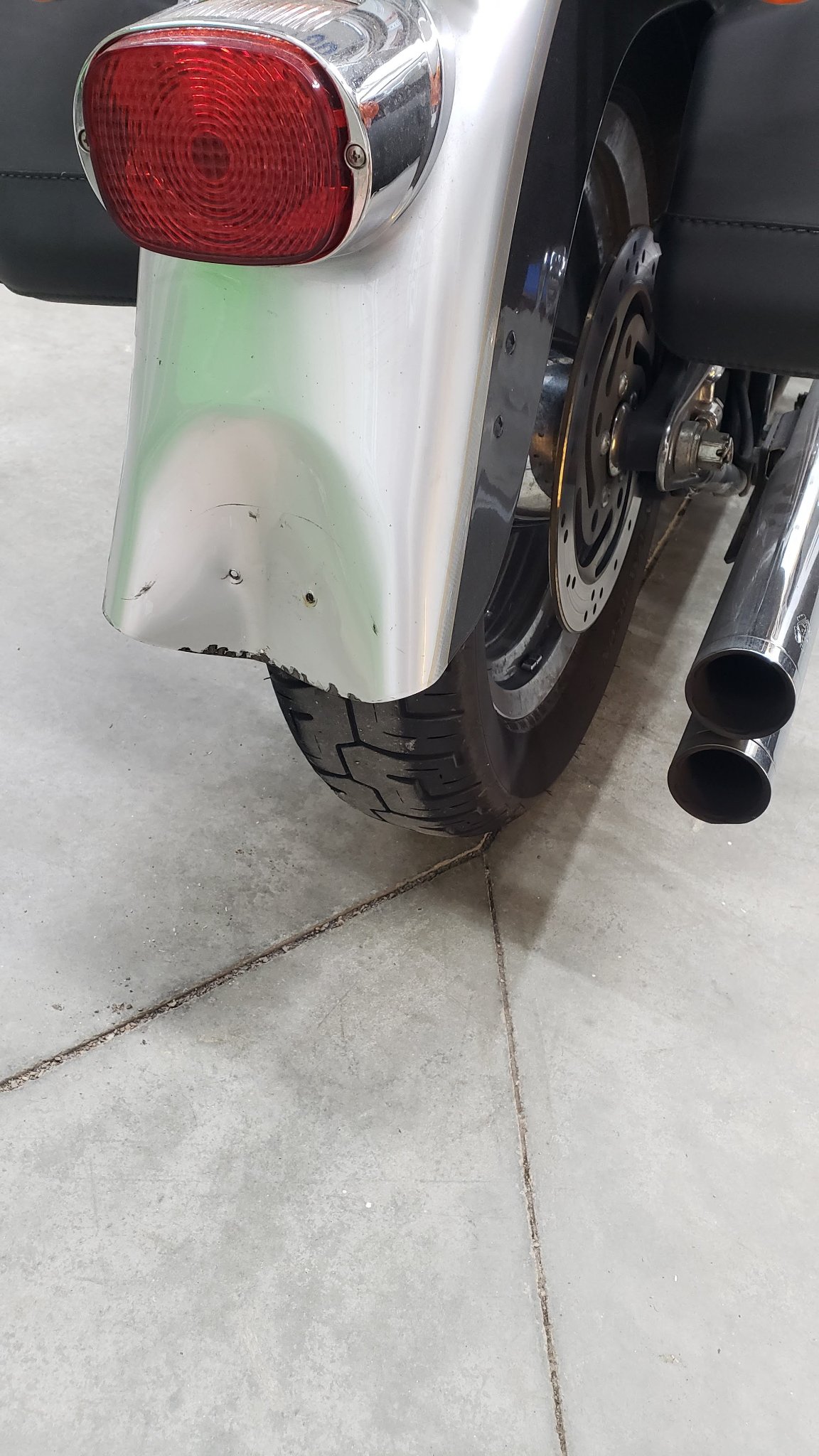 Motorcycle — Rear Fender — before